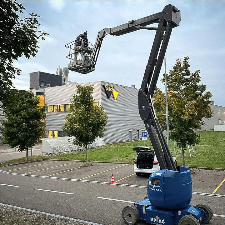 Ich auf dem Krahn